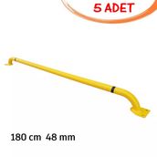 Araç Stoperi İmalatı Otopark Stoperi Park Stoperi Lastik Sonlandırma 180 Cm Ø48mm 2.5Mm Yeşil (5 Adet)