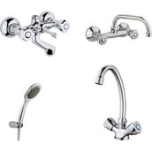 Arçe Klasik Çevirmeli Banyo + Kuğu Evye + Lavabo Bataryası + Duş Takımı