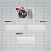 Arçelik 1+2 Multi Sistem Klima / 24100 Md Pro Dış Ünite (9 Btu Beyaz + 12 Btu Beyaz + 12 Btu Beyaz Iç Üniteler)