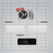 Arçelik 1+3 Multi Sistem Klima / 30100 Md Pro Dış Ünite ( 12 Btu Beyaz + 12 Btu Beyaz + 12 Btu Siyah Iç Üniteler )