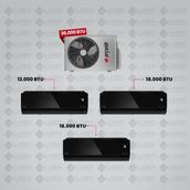 Arçelik 1+3 Multi Sistem Klima / 36100 Md Pro Dış Ünite ( 2 Adet 12 Btu Siyah + 18 Btu Siyah Iç Üniteler )
