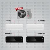 Arçelik 1+4 Multi Sistem Klima / 36100 Md Pro Dış Ünite ( 2 Adet 9.000 Btu Beyaz + 2 Adet 12 Btu Siyah Iç Üniteler )