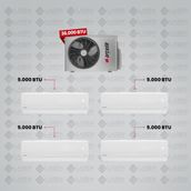 Arçelik 1+4 Multi Sistem Klima / 36100 Md Pro Dış Ünite ( 4 Adet 9.000 Btu Beyaz Iç Ünite )