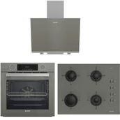 Arçelik AFC 340 G - OCD T 651 EG - ADE 606-2 D Gri 3'lü Ankastre Set