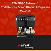 Arçelik TEM 9690 Telvesso Türk Kahvesi ve Espresso Makinesi