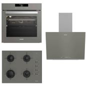 Arçelik Yeni Grion Pro 9670 CTG - 651 EG - 606 2 G 3'lü Gri Ankastre Set