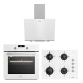 Arçelik Yeni Model Beyaz Üçlü Cam Ankastre Set
