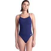 Arena 004651701 Mavi Swimsuit Lace Back Solid Kadın Lacivert Yüzücü Mayo