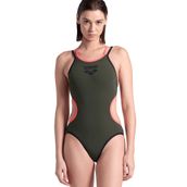 Arena 004732355 One Double Cross Back One Piece Yeşil Kadın Yüzücü Mayosu