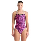 Arena 009443950 Printed Swimsuit Challenge Back Mor Kadın Yüzücü Mayosu