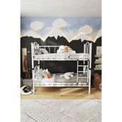 Argimo Bella Beyaz 90x200 cm Genç Çocuk Yatak Odası Metal Ranza ve Karyola