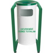 Arı Metal 1704 Bahçe U Tipi Boyalı Çöp Kovası