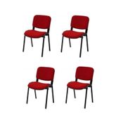 Arj I Office Furniture & Desing Mavi Ofis Büro Bekleme Misafir Form Koltuğu Sandalyesi 4Lü 013