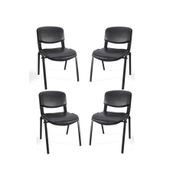 Arj I Office Furniture & Desing Siyah Ofis Büro Bekleme Misafir Form Koltuğu Sandalyesi 4lü 008