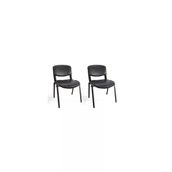Arj Office Furniture Desing Siyah Ofis Büro Bekleme Misafir Form Koltuğu Sandalyesi 2Li