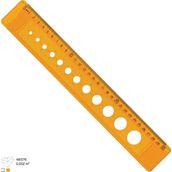 Ark Şeffaf 30 cm Cetvel ve Daire Çizim Şablonu - 3 Adet - Çok Renkli
