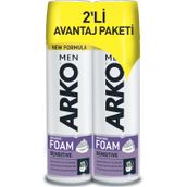 Arko Men Anti Irritation & Sensitive 200 ml 2'li Tıraş Köpüğü