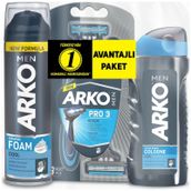 Arko Men Cool Tıraş Köpüğü + Tıraş Kolonyası + Tıraş Bıçağı