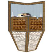 Armada Çini 120x160 Sarı Kahve Beyaz Cami Kürsüsü