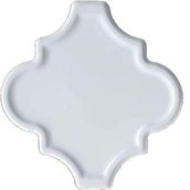 Armada Çini 12x12 Ottoman Rölyefli Arabesk Beyaz Çini Karo Seramik