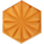 Armada Çini 15x17 cm Çiçekli Karamel Desen Altıgen Çini Seramik Karo