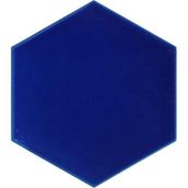 Armada Çini 15x17 cm Düz Kobalt Altıgen Çini Seramik Karo