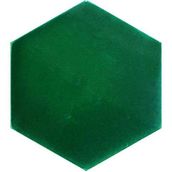 Armada Çini 15x17 cm Düz Yeşil Altıgen Çini Seramik Karo
