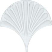 Armada Çini 17x17 cm Beyaz İstiridye Balık Pulu Desen Çini