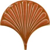 Armada Çini 17x17 cm Karamel İstiridye Balık Pulu Desenli Çini