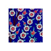 Armada Çini 20x20 cm AC 60 Kütahya Cami Çinisi İznik Desenli Çiçek Seramik Çini Karo