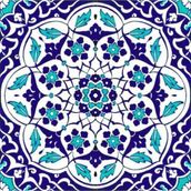 Armada Çini 20x20 cm AC 92 Kütahya Cami Çinisi Osmanlı Desenli Seramik Çini Karo