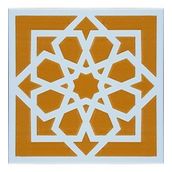 Armada Çini 20x20 cm SP 101 Kabartmalı Türk Yıldızı Kütahya İznik Çini Deseni Modelleri