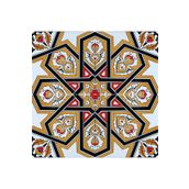 Armada Çini 20x20 cm SP 72 Sarı Türk-Türkmen Yıldızı Desenli Kütahya İznik Çini Karo Seramik