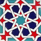 Armada Çini 20X20 cm SP 88 Kütahya Cami Çinisi Selçuklu Desenli Seramik Çini Karo