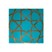 Armada Çini 20x20 cm SP 89 Metalik Kütahya Cami Çinisi Selçuklu Desenli Seramik Çini Karo