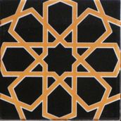 Armada Çini 20x20 cm SP 89-v Sarı Selçuklu Türkmen Yıldızı Kütahya İznik Çini Karo Seramik