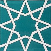 Armada Çini 20x20 cm SP 94 Yıldız Kütahya Cami Çinisi Selçuklu Desenli Seramik Çini Karo