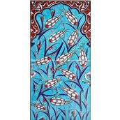 Armada Çini 20X40 Cm Ed 154 Mavili Lalezar Eldekoru Çini Pano