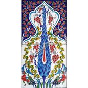 Armada Çini 20X40 Cm Ed 157 Selvi Eldekoru Çini Pano