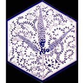 Armada Çini 21X23 cm AL 07 Altıgen Çini Desen İznik Karo Seramik