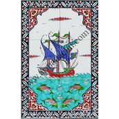 Armada Çini 40X60 Cm Ed 500 İznik Kalyon Eldekoru Çini Pano