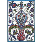 Armada Çini 40X60 Cm Ed 518 Saksılı Hançerli Eldekoru Çini Pano