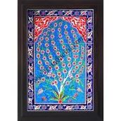 Armada Çini 40x60 Cm ED 603 Turkuaz Hayat Ağacı Çini Pano