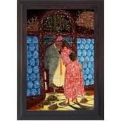 Armada Çini 40x60 Cm ED 617 Kaplumbağa Terbiyecisi Çini Pano