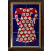 Armada Çini 40x60 Cm ED 654 Kırmızı Dönence Kaftan Çini Pano
