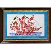 Armada Çini 40x60 cm ED 666 Fetih Kalyon Çini Pano