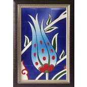 Armada Çini 60x100 Cm ED 613 Mavi Lale Eldekoru Çini Pano