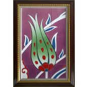Armada Çini 60x100 Cm ED 614 Pembe Lale Eldekoru Çini Pano