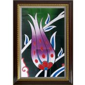 Armada Çini 60x100 Cm ED 615 Yeşil Lale Eldekoru Çini Pano