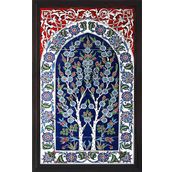 Armada Çini 60X100 cm Ed 620 Çift Hayatağacı Eldekoru Çini Pano